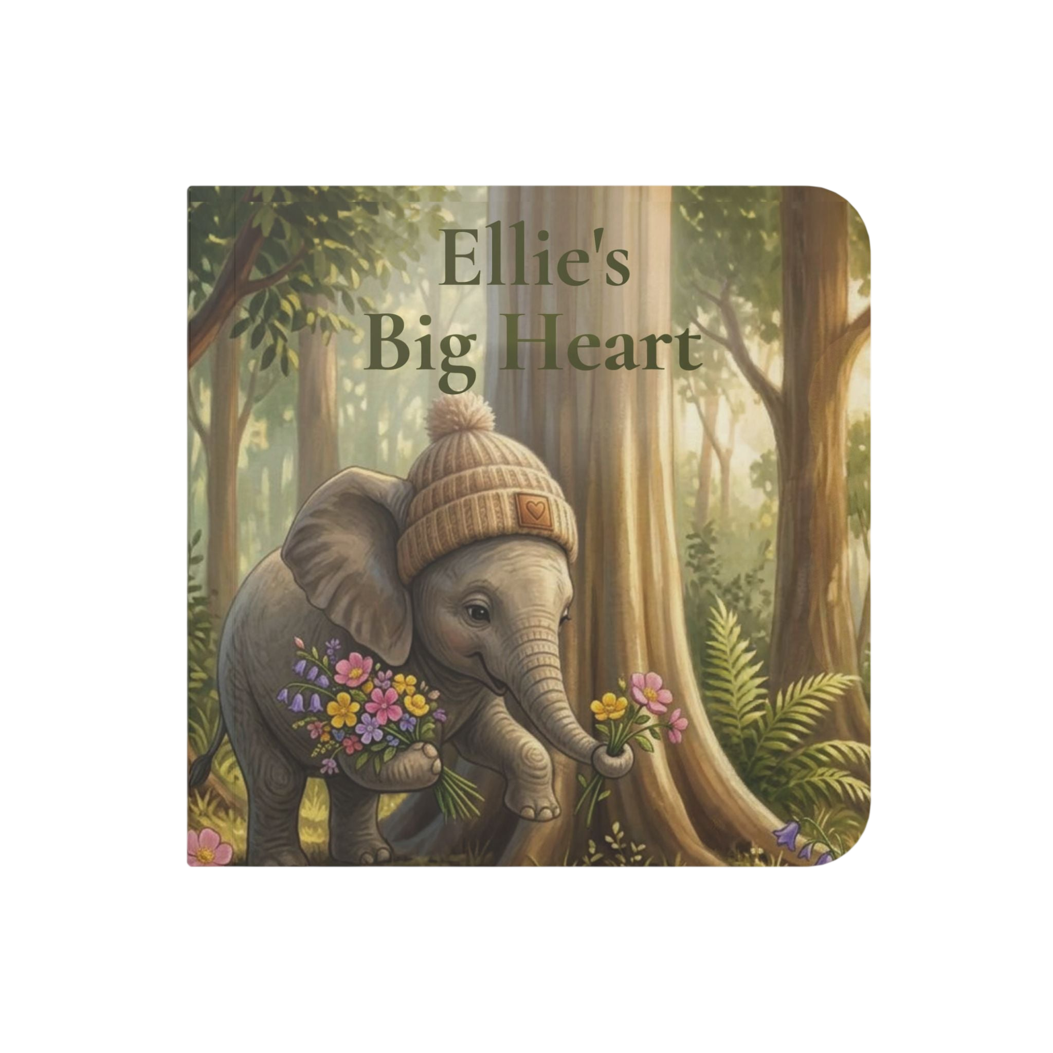 Toddler Board Book — "Ellie's Big Heart" Woodland Elephant & Friends