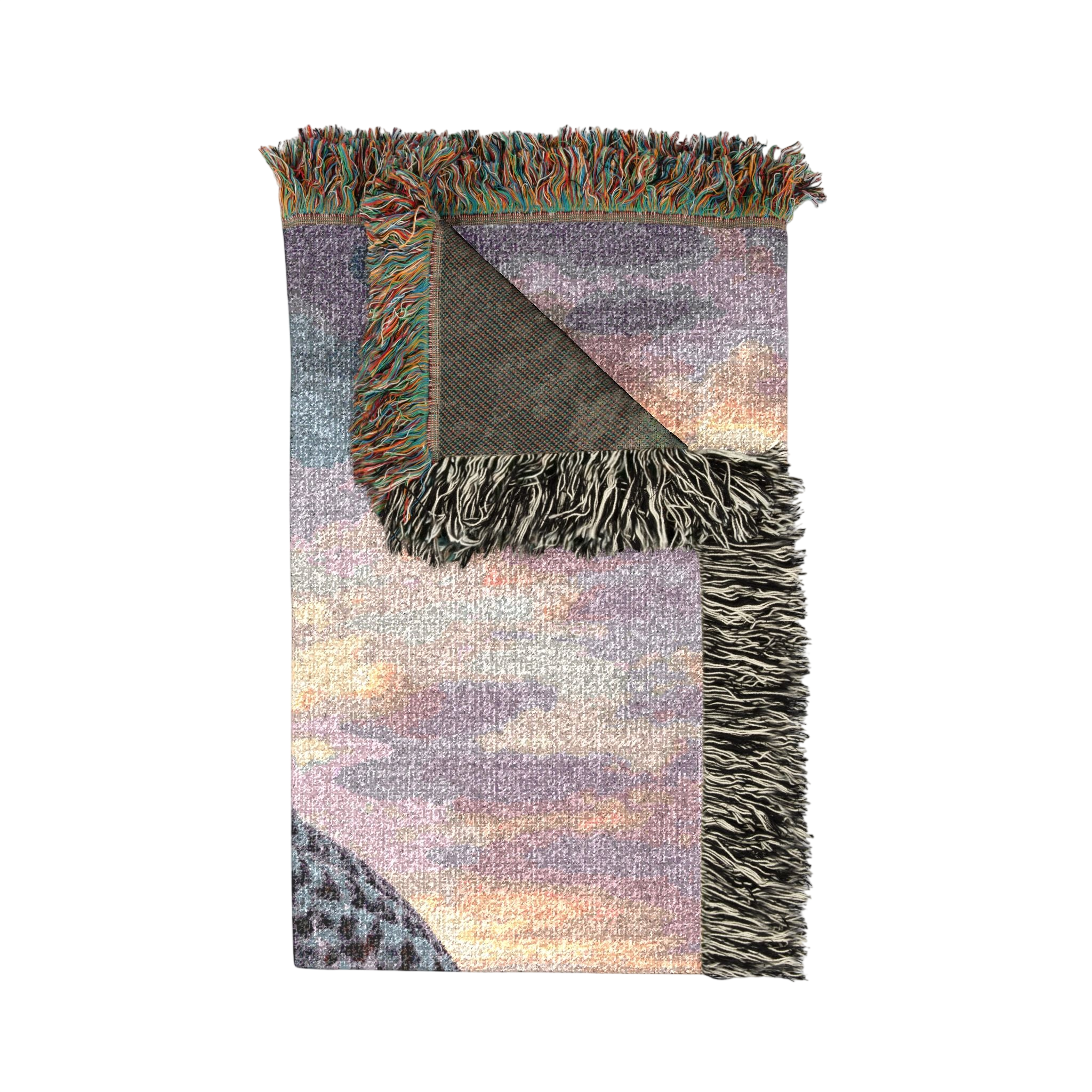 Snowy Owl Woven Blanket – Scenic Sunset 100% Cotton Wildlife Throw