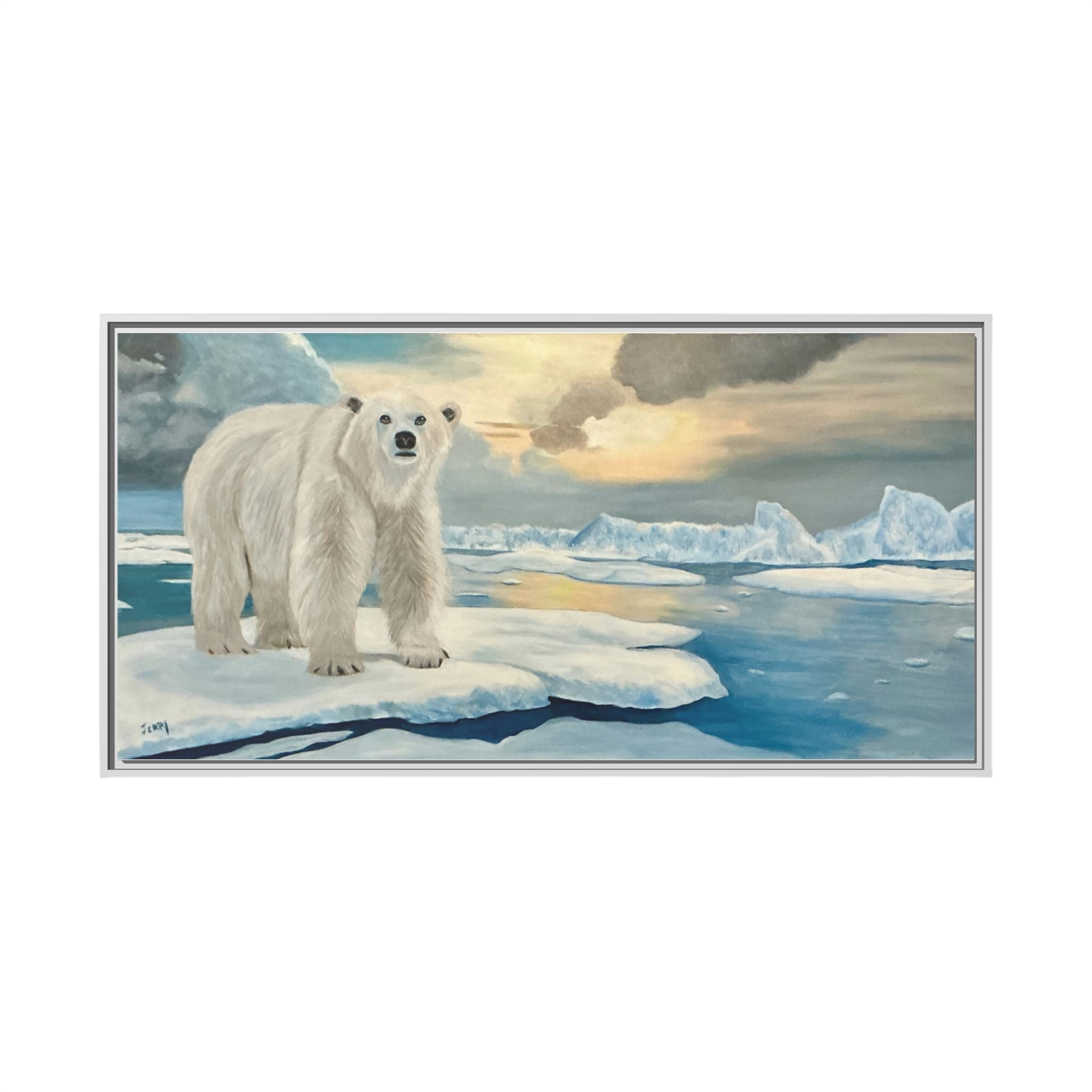 Polar Bear Arctic Canvas Print | Living Room Wall Art
