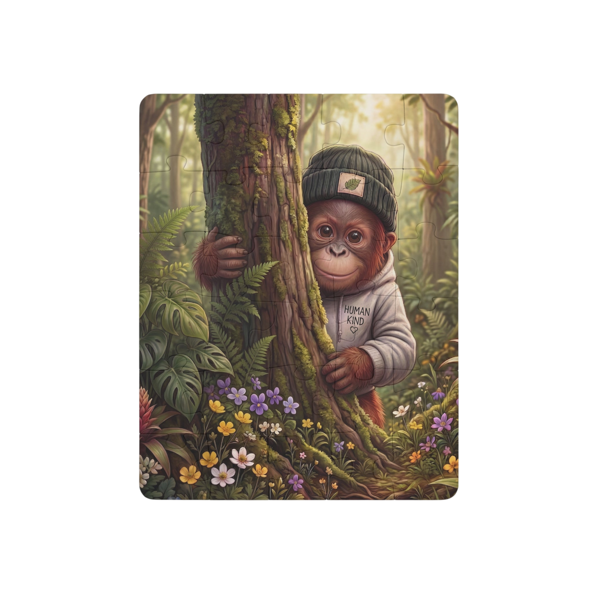 Baby Orangutan Woodland Puzzle — 30-Piece Kids' Jigsaw, Cute Orrie Forest Animal Gift
