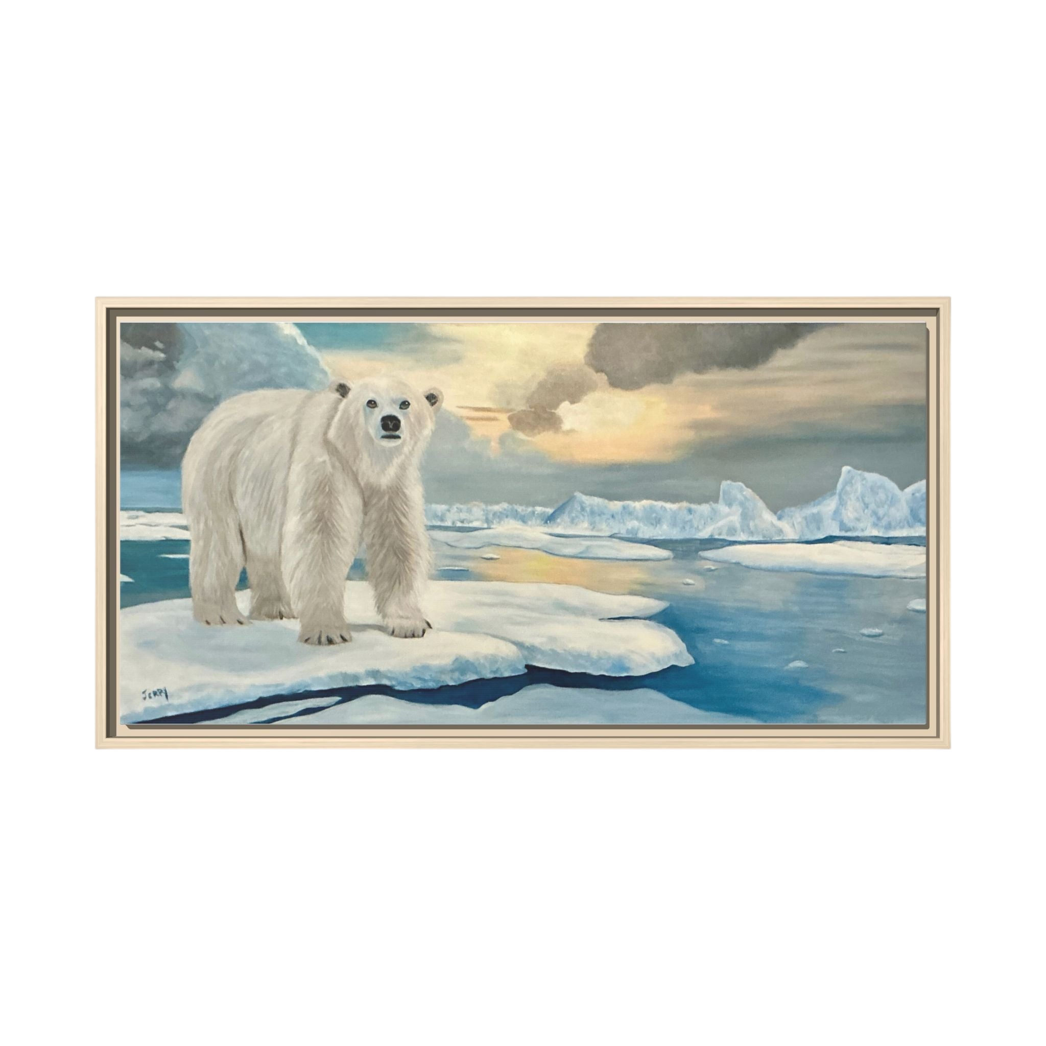 Polar Bear Arctic Canvas Print | Living Room Wall Art