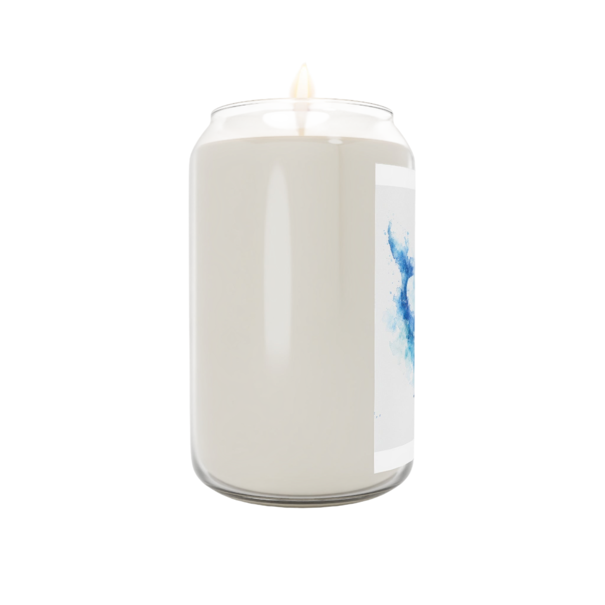 Whale Watercolor Soy Candle — 13.75 oz Scented Jar