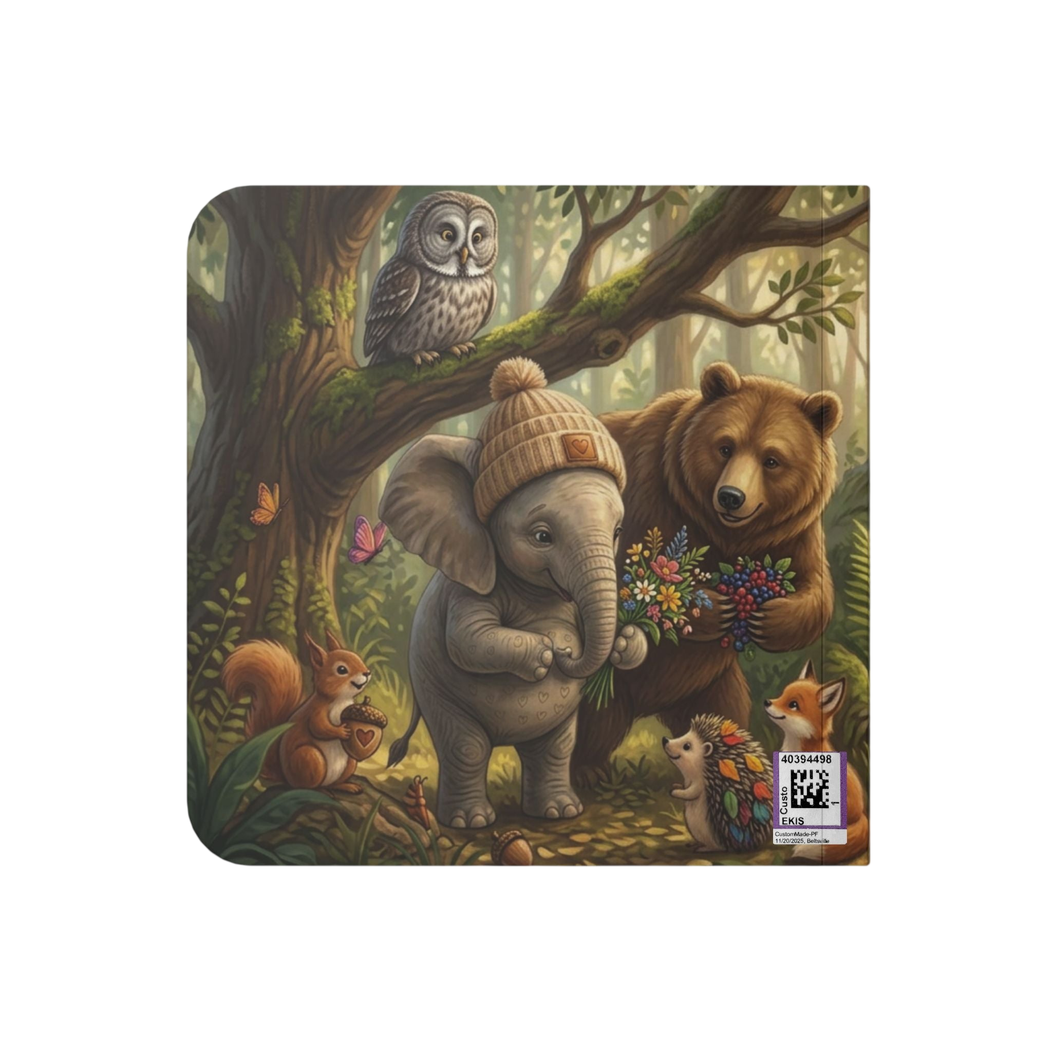 Toddler Board Book — "Ellie's Big Heart" Woodland Elephant & Friends