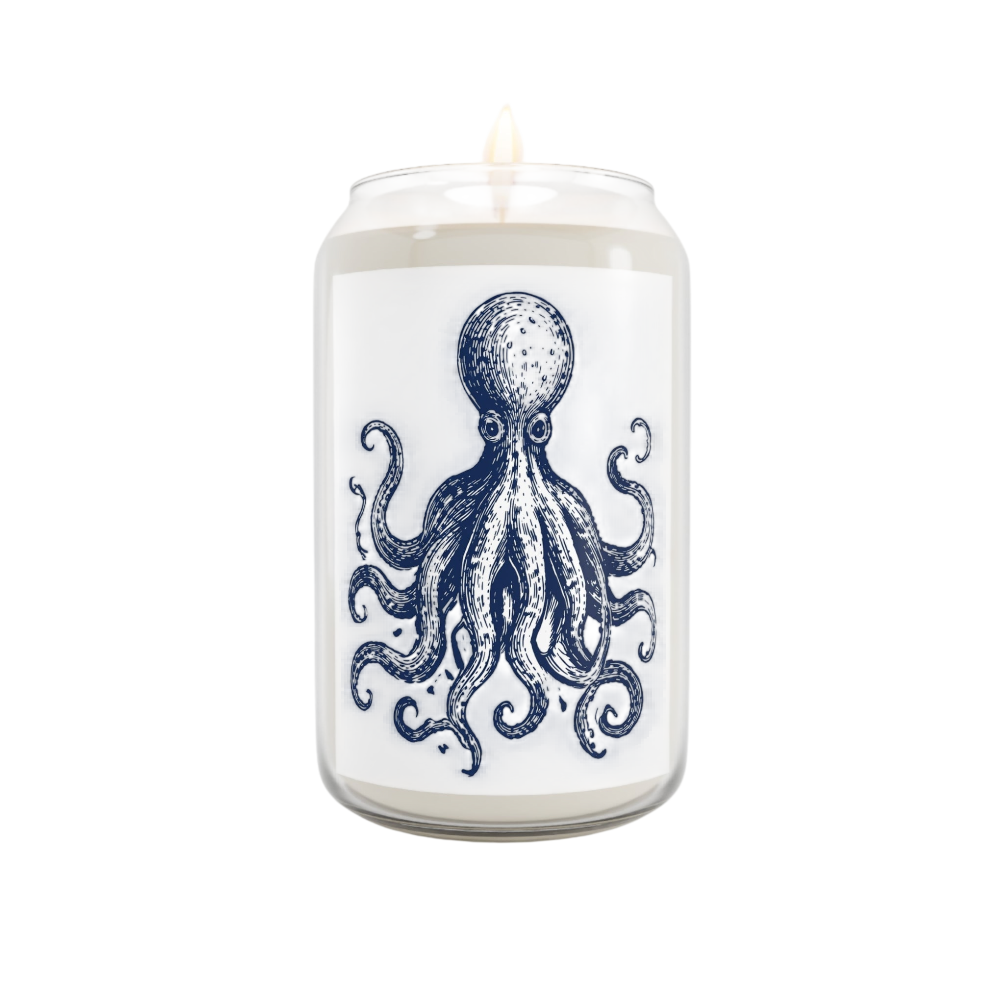 Octopus Scented Soy Candle — 13.75oz Nautical Ocean Breeze Candle