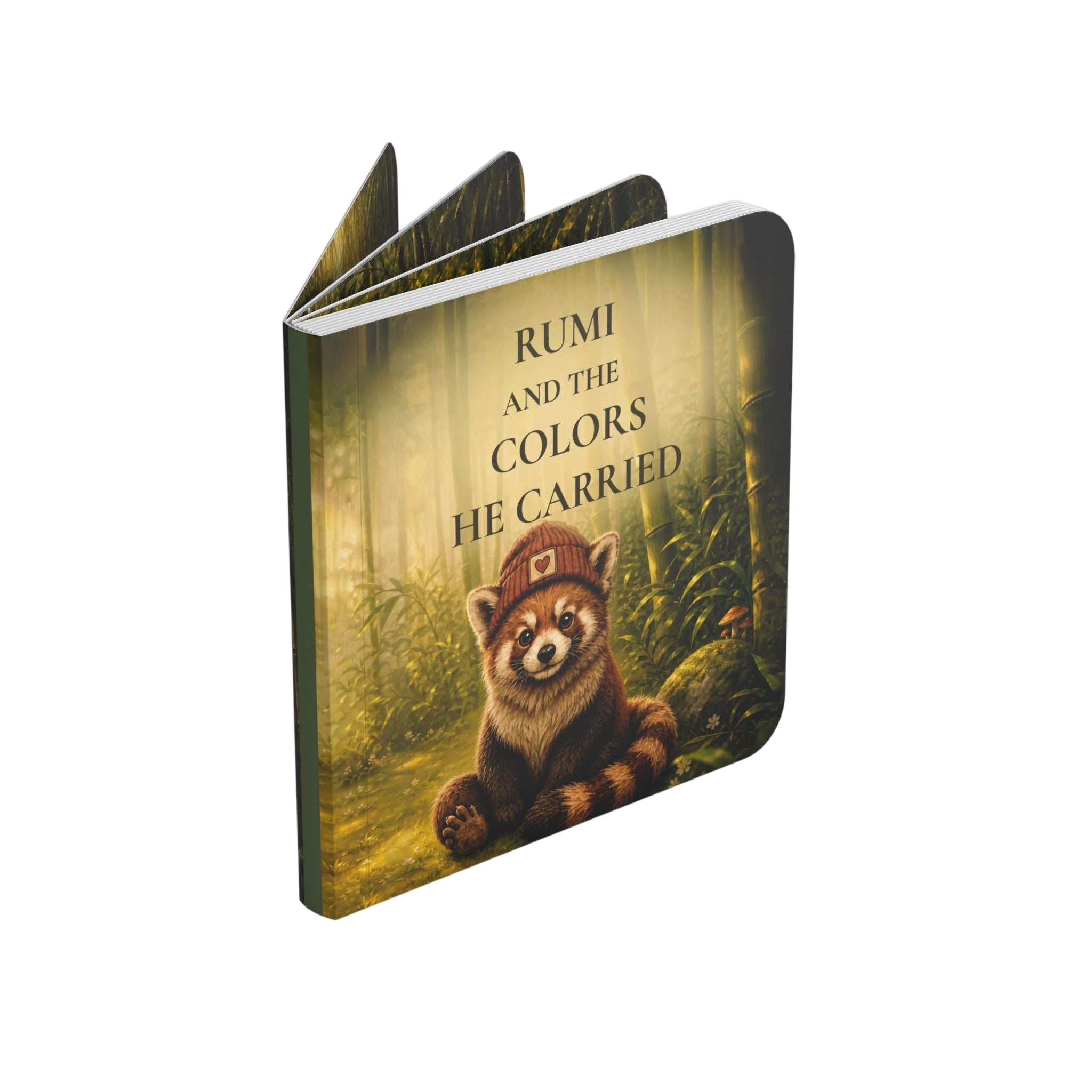 Board Book — "Rumi and the Colors He Carried" Cute Red Panda Storybook for Toddlers