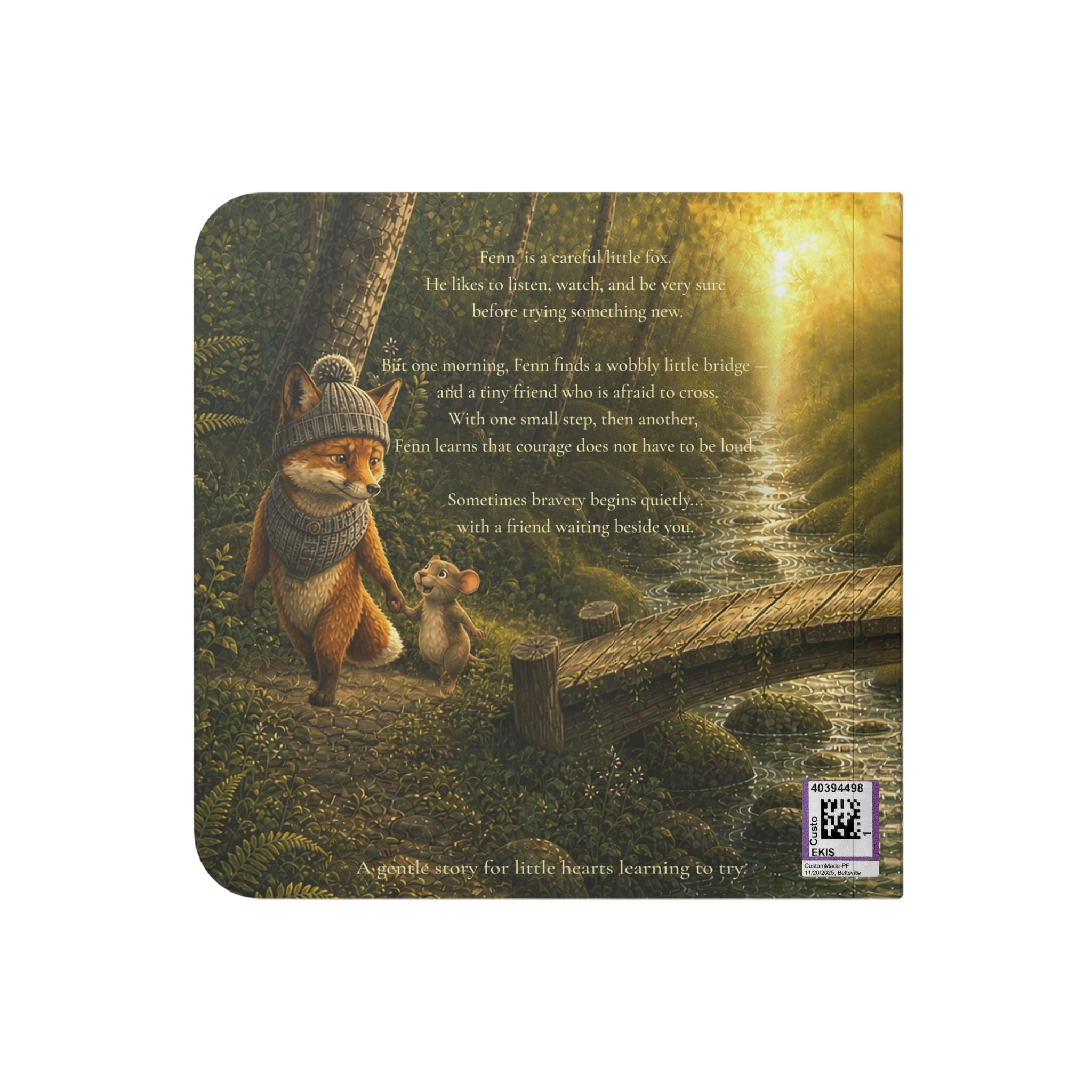 Board Book — "Fenn and the Brave Little Step" Children's Courage Picture Book