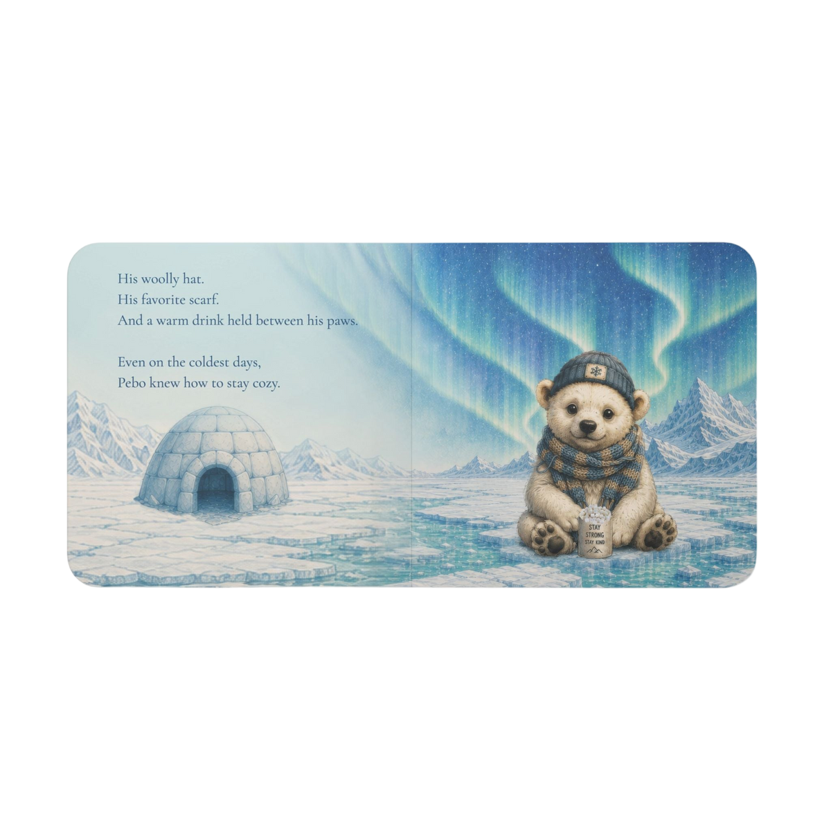 Board Book — "Pebo and the Magic Gift" Children's Polar Bear Tale (Toddler Picture Book)