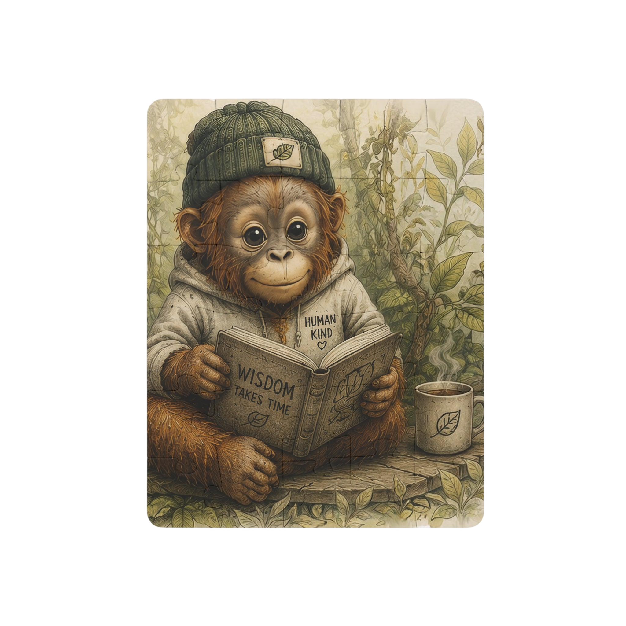 Meet Orrie Kids Puzzle — Cute Orangutan Reading 'Wisdom Takes Time' 30-Piece Toddler Jigsaw