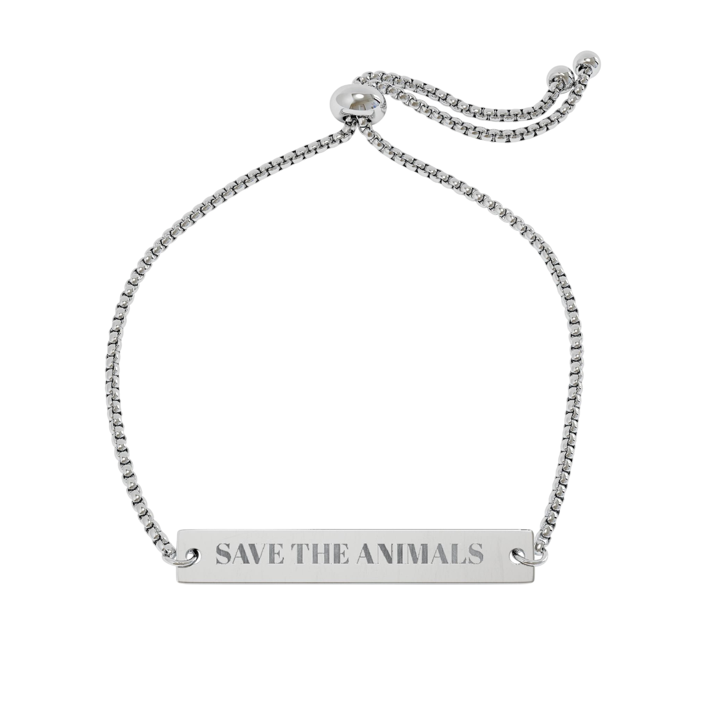 Engraved Adjustable Bar Bracelet
