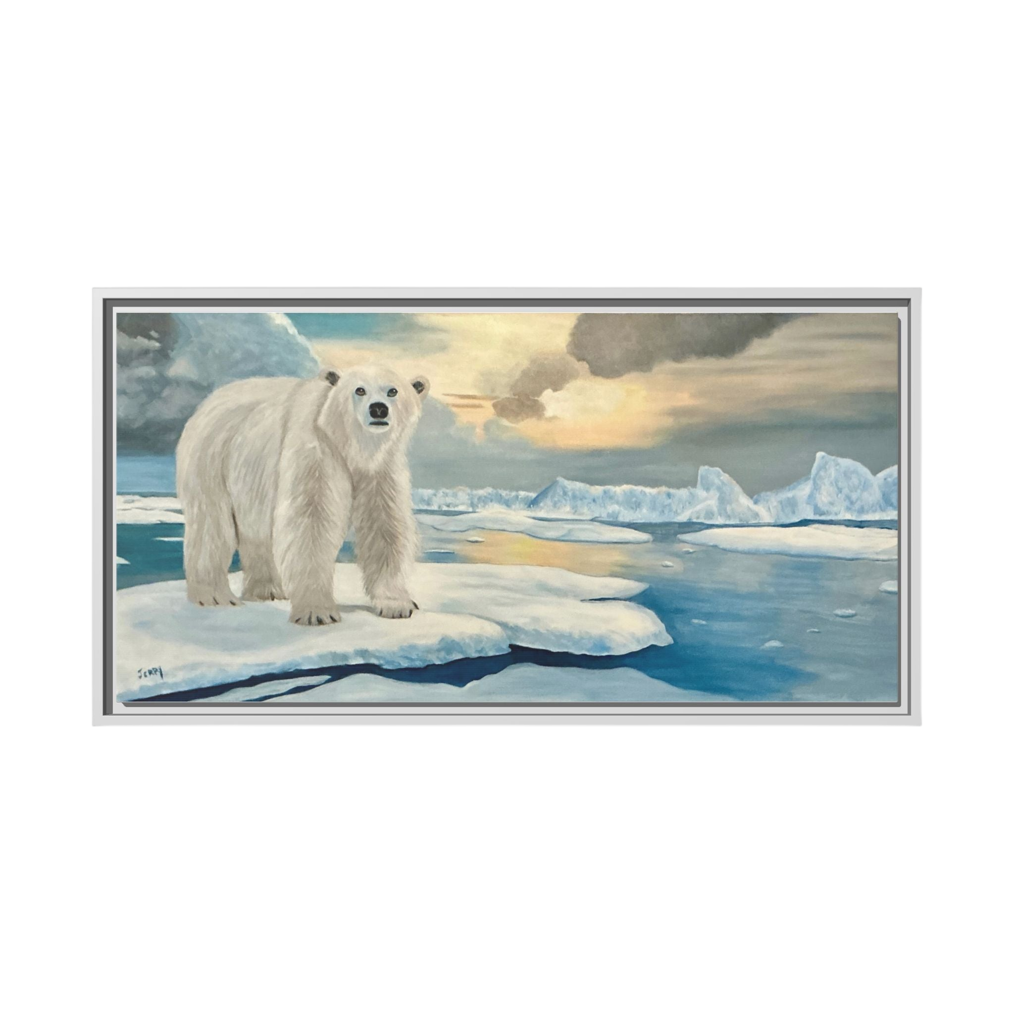 Polar Bear Arctic Canvas Print | Living Room Wall Art