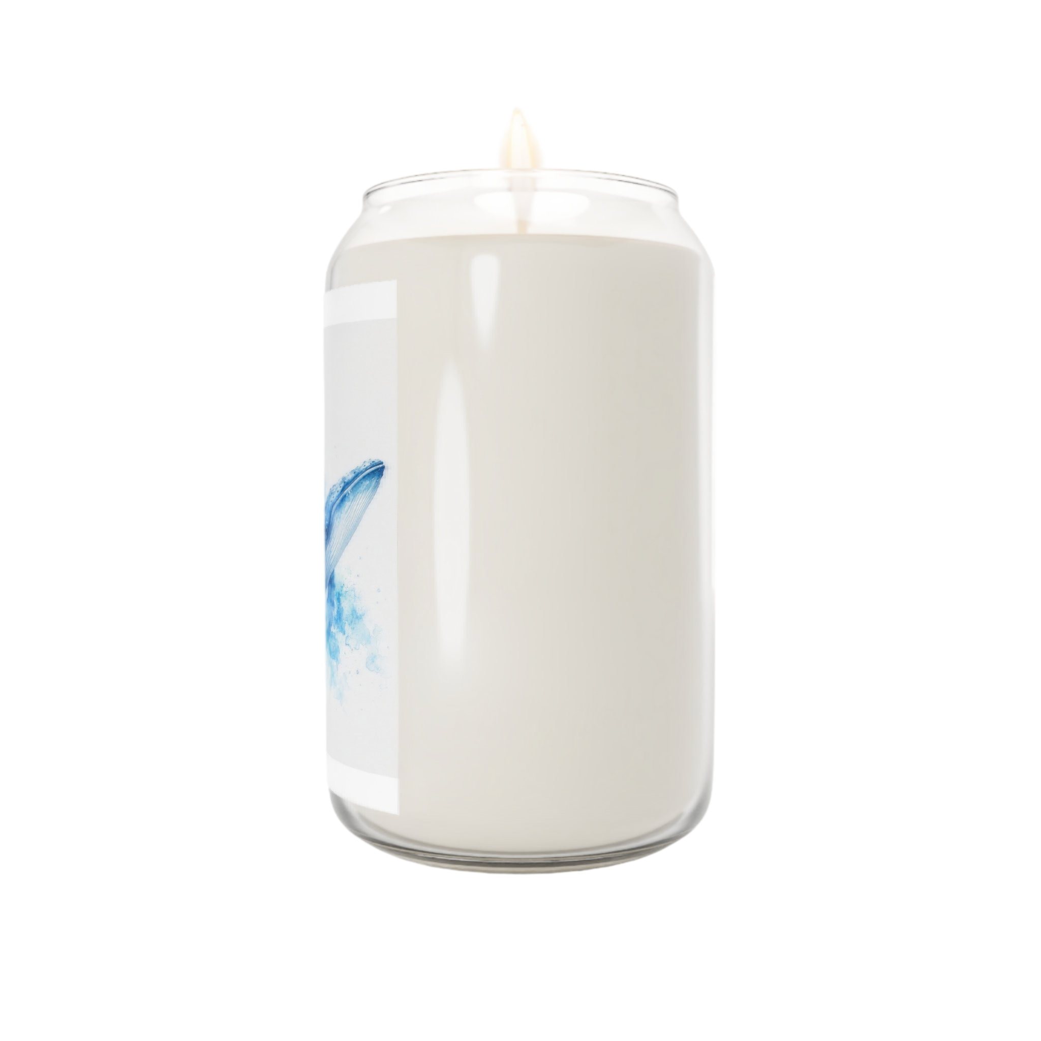 Whale Watercolor Soy Candle — 13.75 oz Scented Jar