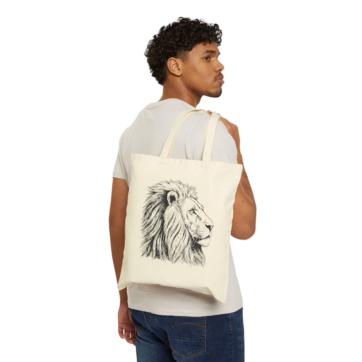 Lion Sketch Tote Bag