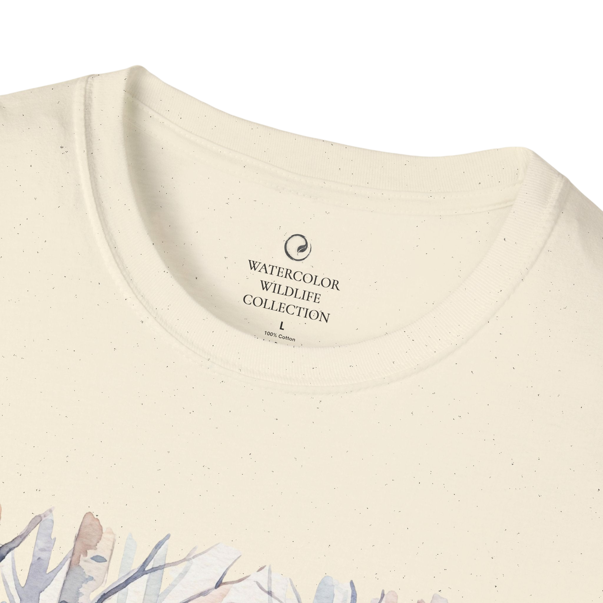 Leopard in Winter Forest Graphic T-Shirt on 100% cotton