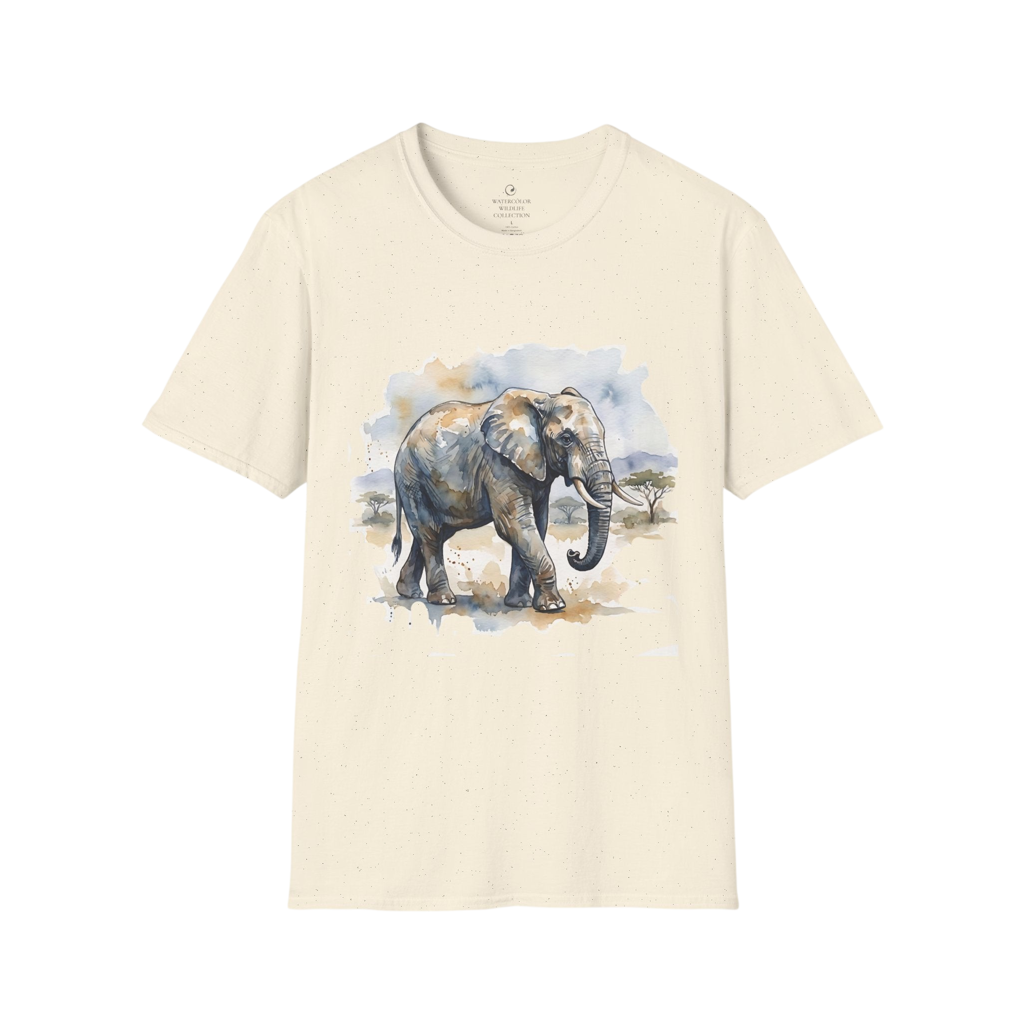 Elephant Watercolor T-Shirt — Gentle Safari Animal Tee
