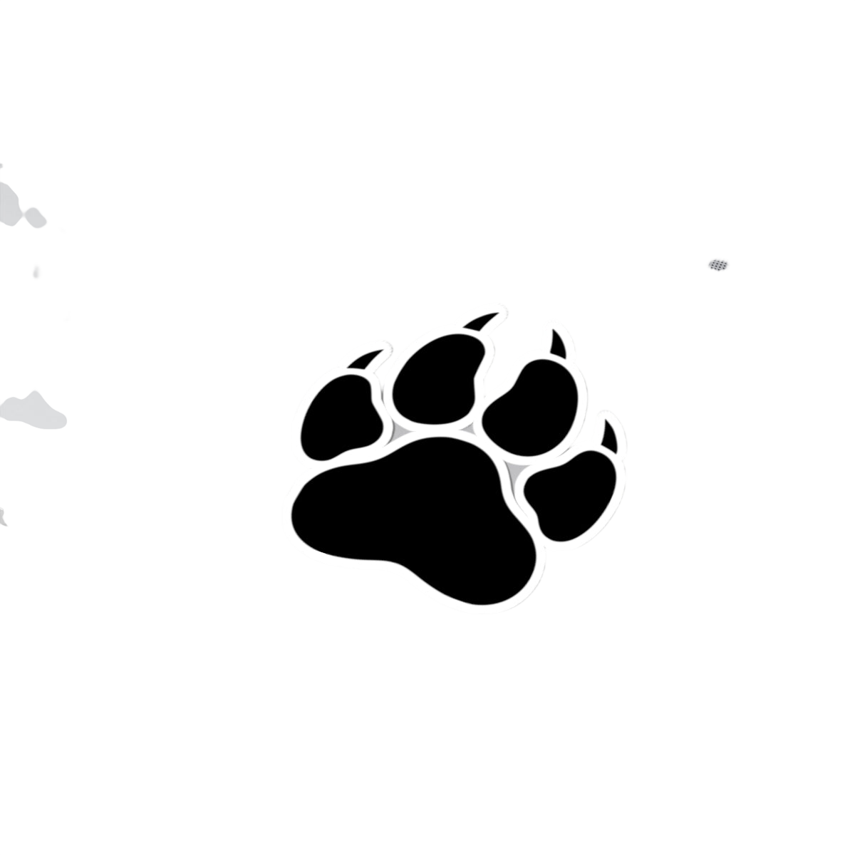 Black Paw Print Kiss-Cut Sticker — Animal Lover Decal for Laptops, Water Bottles & Gear