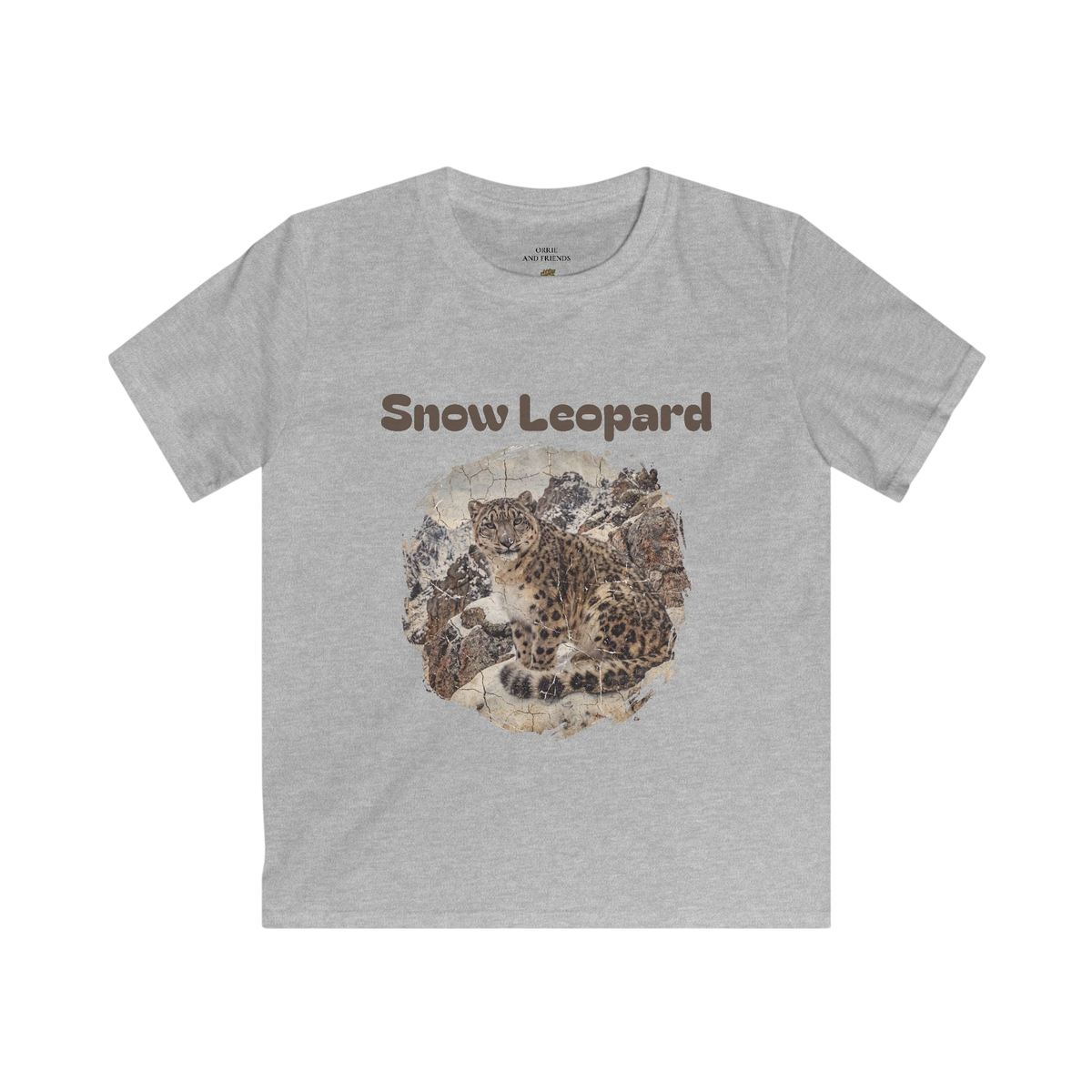 Kids Tee - Snow Leopard Graphic Shirt for Wildlife Lovers