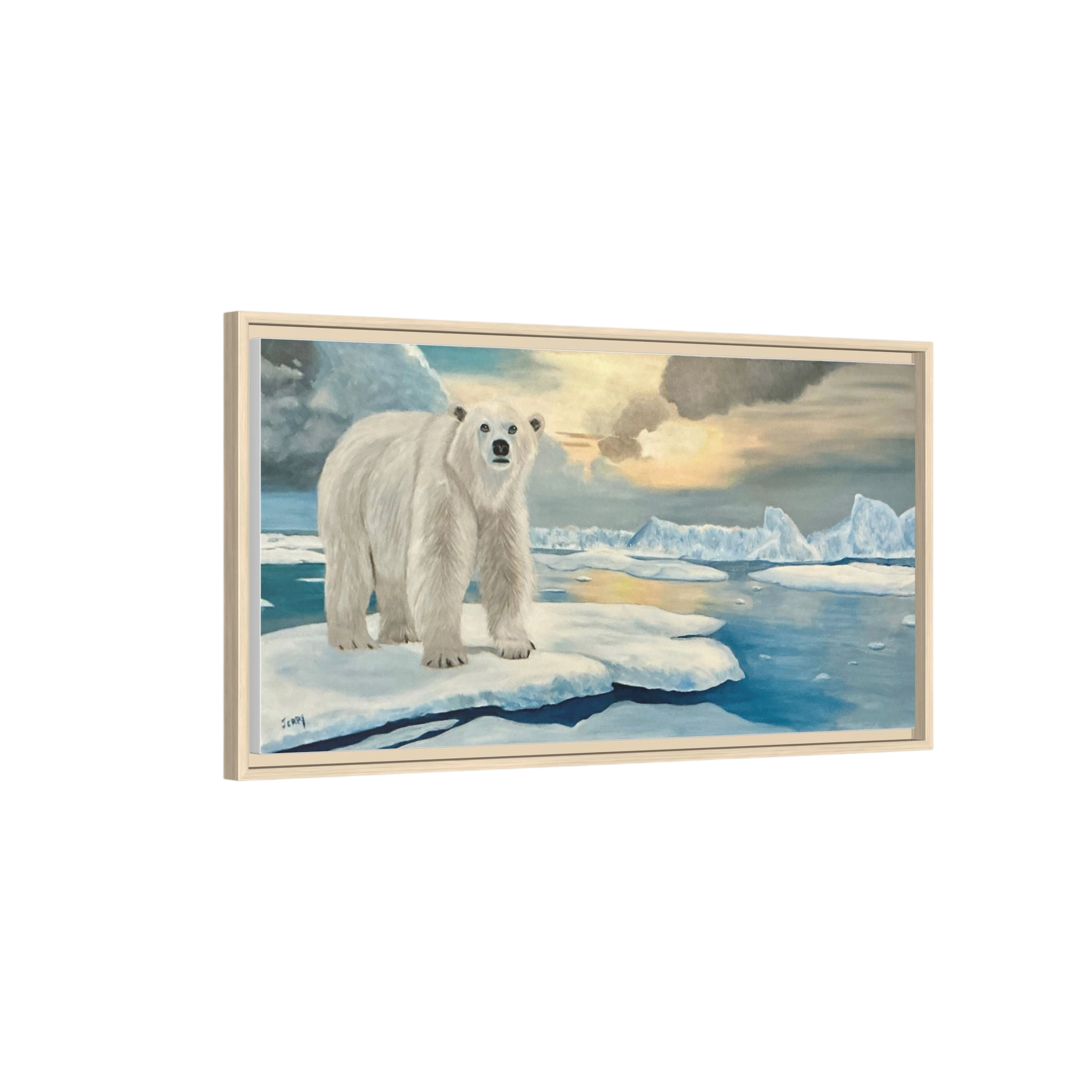 Polar Bear Arctic Canvas Print | Living Room Wall Art