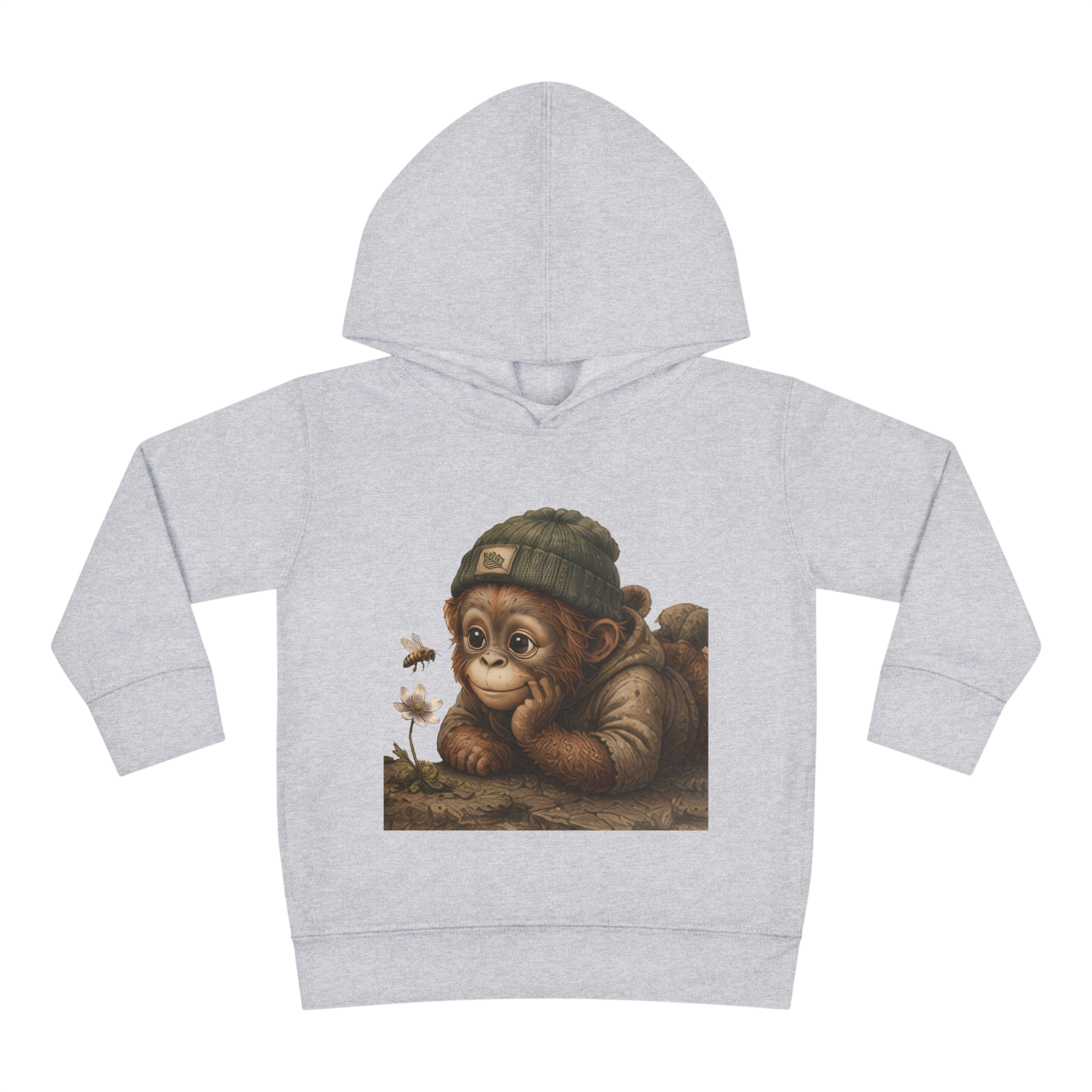 Toddler Orrie Hoodie — Cute Orangutan in Beanie Fleece Pullover