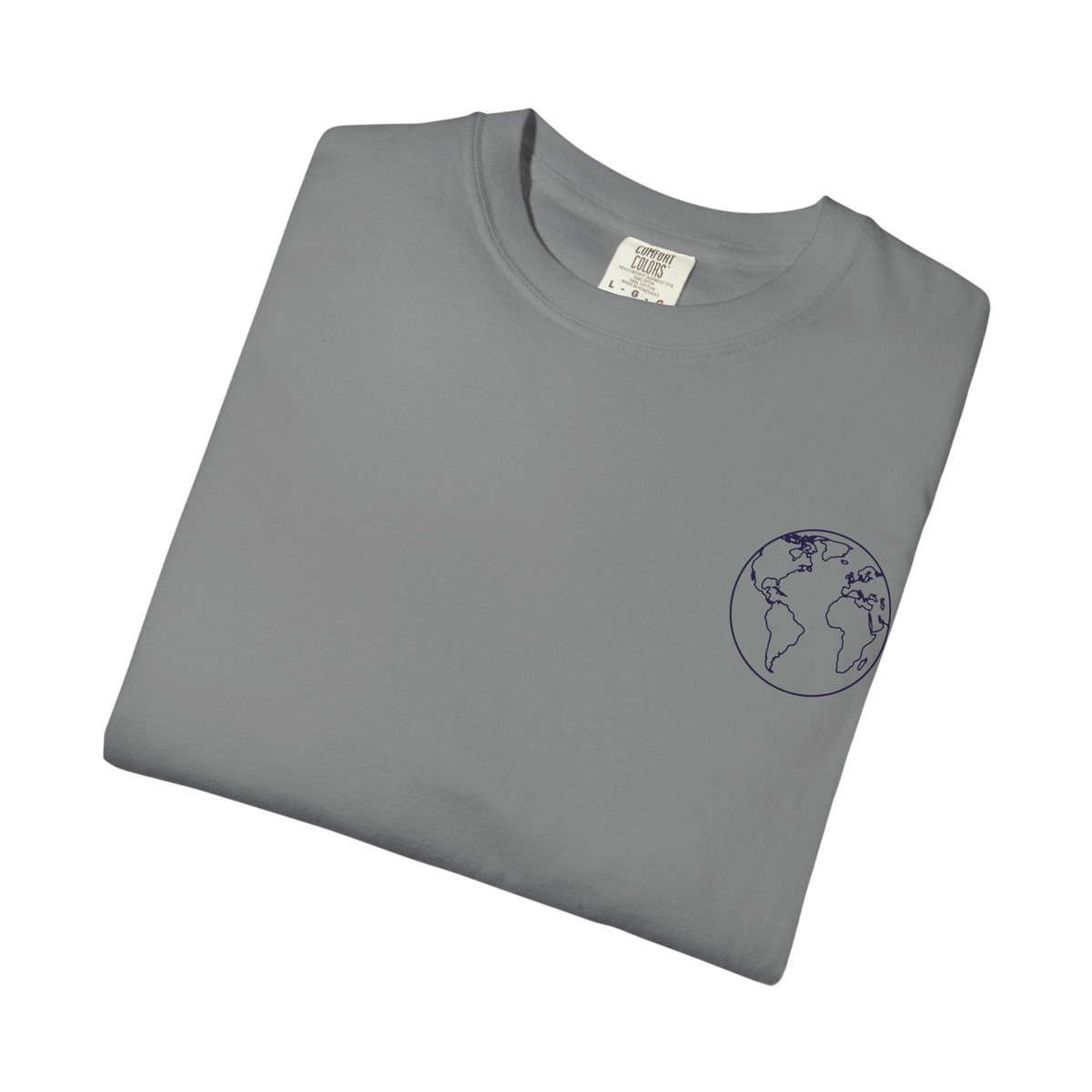 Globe One World Grey Graphic T-shirt on 100% cotton